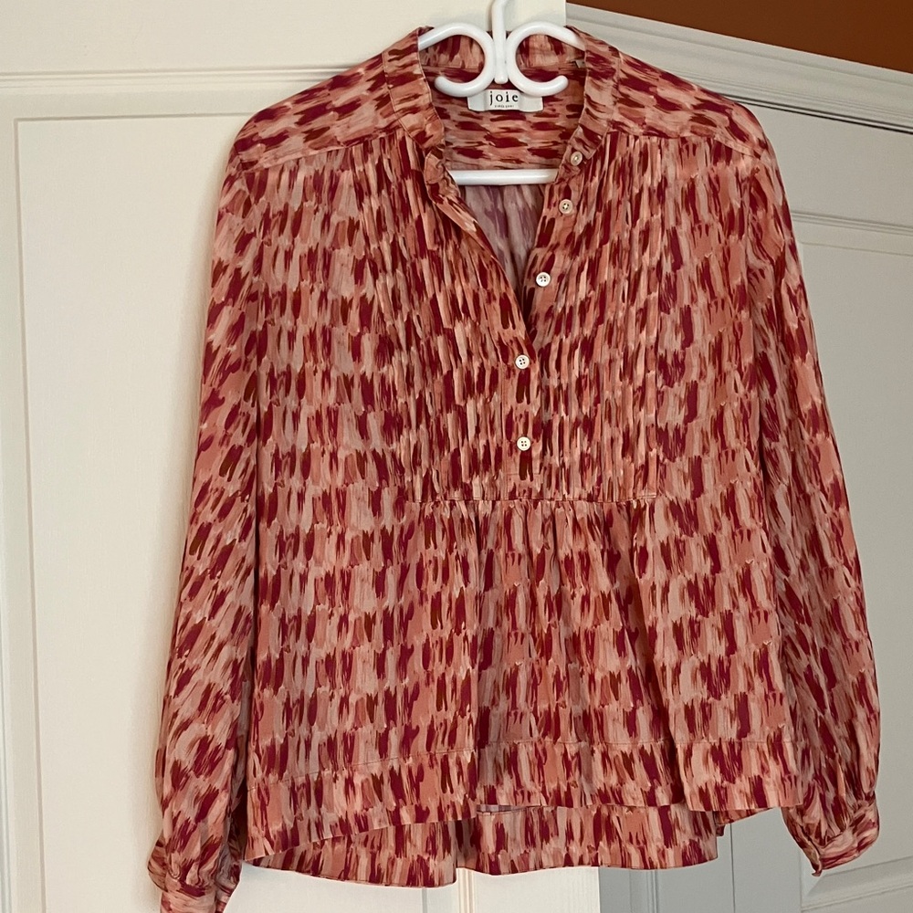 Joie Blush & Red Blouse